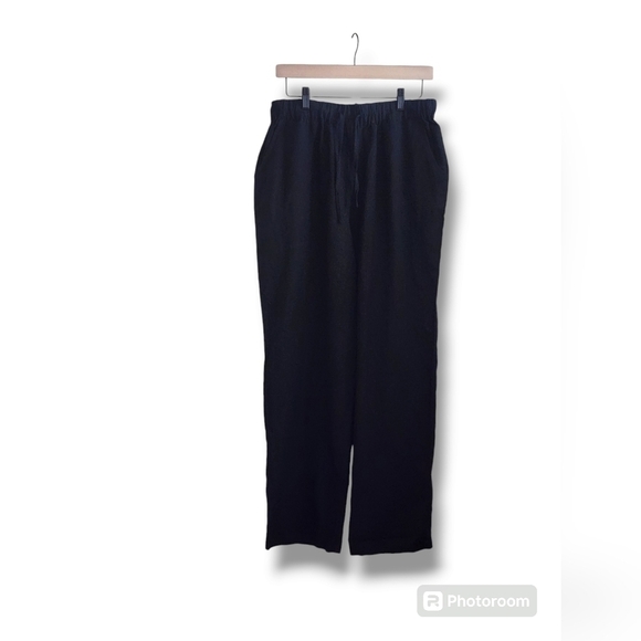 Chartou Pants - Chartou Cotton Pants Black With Pockets Comfortable Lightweight Comfort Size L